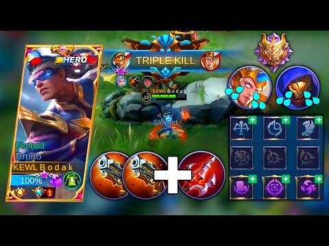 BRUNO OFFLANE BEST BUILD MOBILE LEGENDS | BRUNO BEST BUILD S22 - MASTER BODAK MLBB