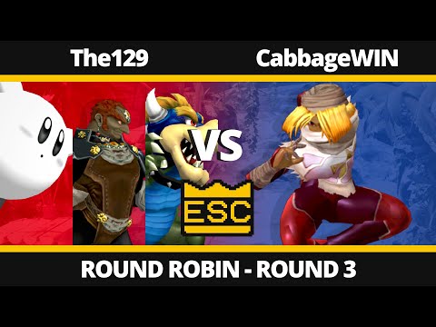 ESC 37 - Round 3 - The129 (Ganondorf, Kirby, Bowser) Vs. CabbageWIN (Sheik) - SSBM Local Tournament