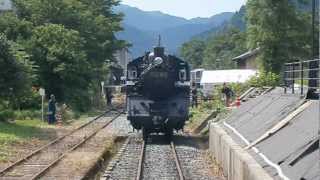 preview picture of video '若桜鉄道　C12167　体験運転の様子　Wakasa Railway Experience operation of C12,Japan (2012.7)'