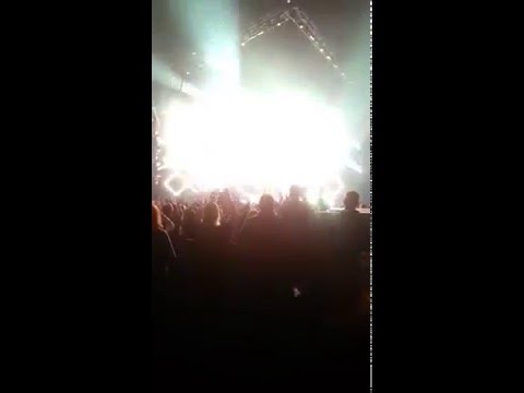 Mandisa's bass guitar player doing a solo during a set change at the Road show 2016 video 12