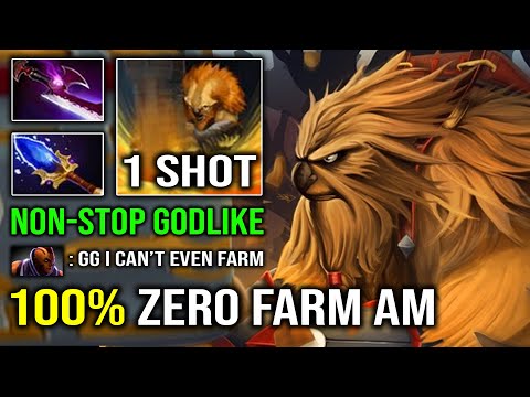 WTF Instant 1 Shot AM Zero Farm Allowed with Brutal Invisible Echo Slam Earthshaker Dota 2