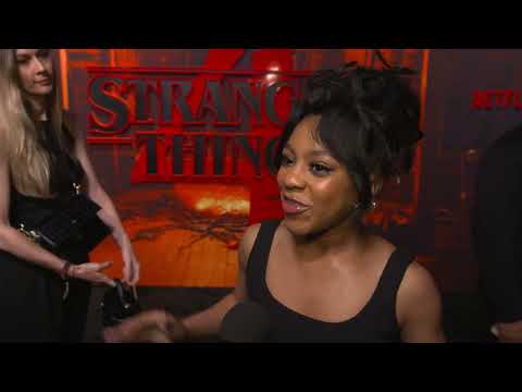 Stranger Things Season 4 New York World Premiere - itw Priah Ferguson (Official video)
