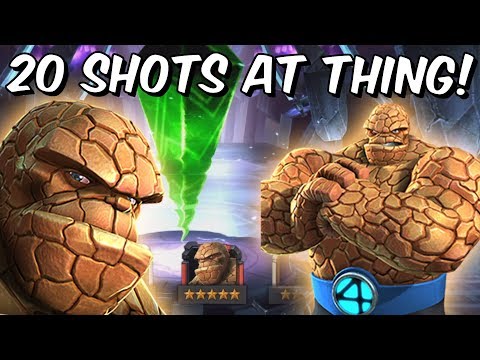 20x 5 Star The Thing Fantastic 4 Featured Crystal Opening! - Marvel Contest Of Champions