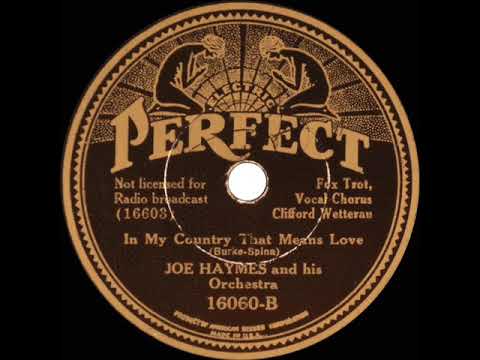 1935 Joe Haymes - In My Country That Means Love (Cliff Weston, vocal)