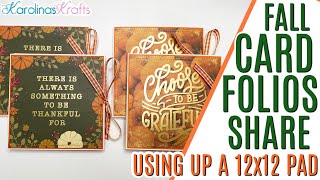 Fall Card Folios using Colors of Autumn by Recollections Project Share using up a 12x12 Paper Pad