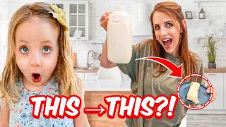 Our Family's First Time Butter Trying to Make Butter and Cheese from RAW Milk!