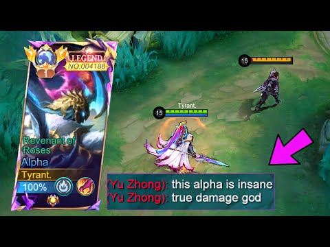 ALPHA WTF LIFESTEAL AND DAMAGE CHEAT BUILD | NEW INSANE TRICK TO DOMINATE - Mobile Legends