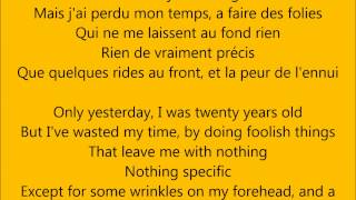 Hier encore — Charles Aznavour (English &amp; French lyrics)