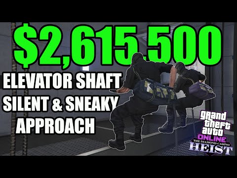 GTA Online Casino Heist- Elevator Shaft Approach (Silent & Sneaky) $2,615,500