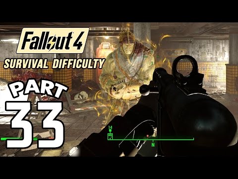 Fallout 4 Survival Difficulty SNIPER Walkthrough - Part 33 So Many Super Mutants 1080p 60FPS