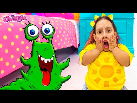 Maria Clara em O monstro debaixo da cama | Monster under the bed story -  MC Divertida