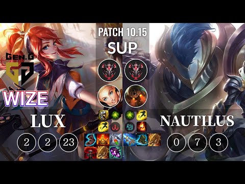 GEN Wize Lux vs Nautilus Sup - KR Patch 10.15