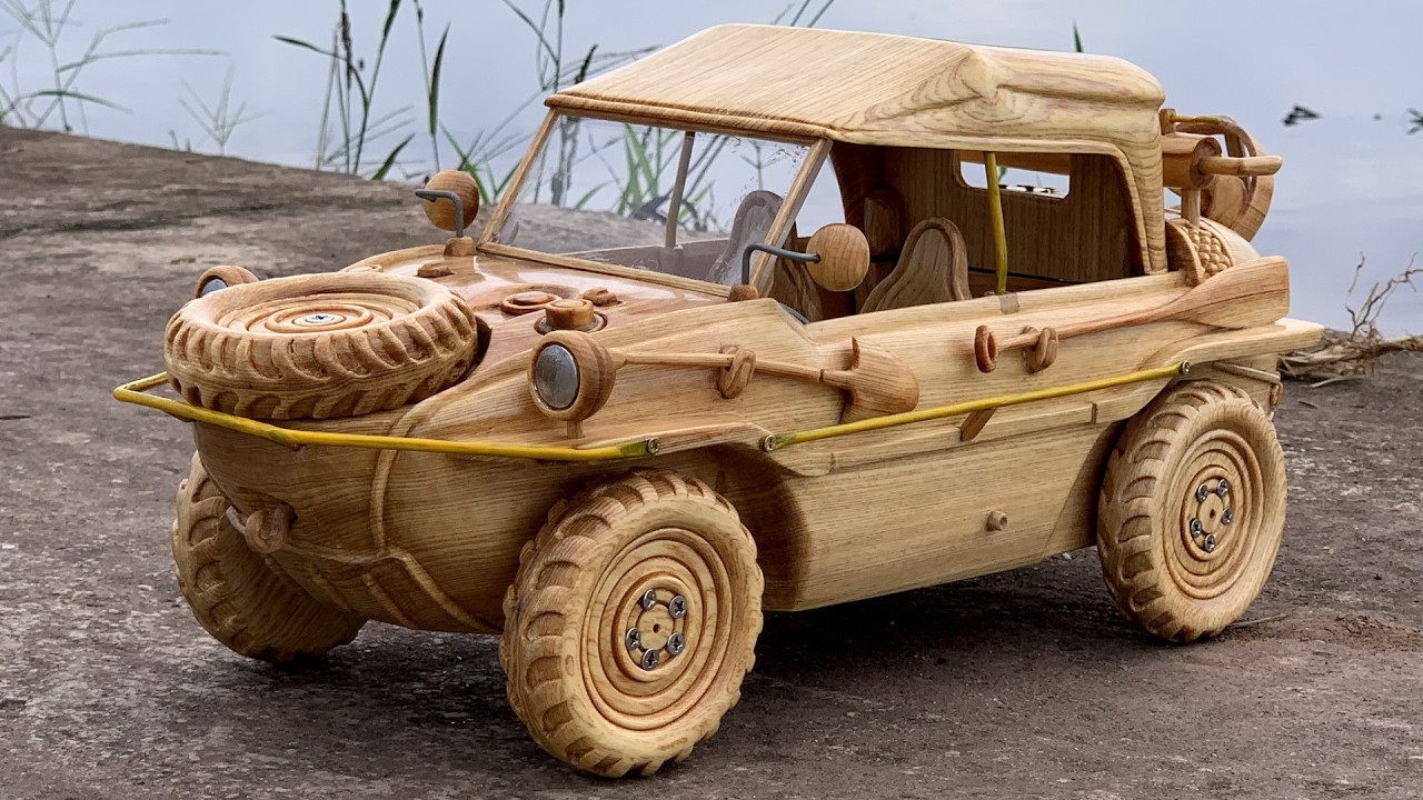 Making an Amphibious Wooden Car: VW Typ 166 (It Actually Swims!)