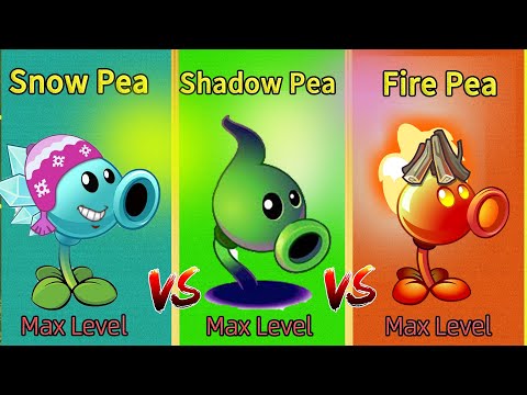 PvZ 2 Fight - SNOW PEA vs FIRE PEA vs SHADOW PEA - Which Plant Will Win(Plant Vs Plant)