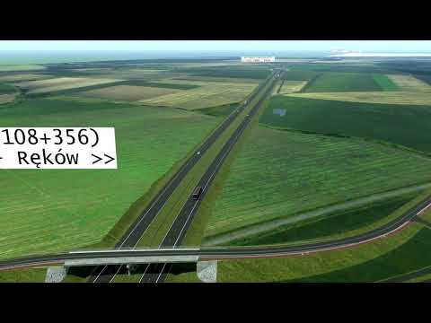 Wizualizacja przyszłej S8 na odcinku od Łagiewnik do węzła Kobierzyce Północ