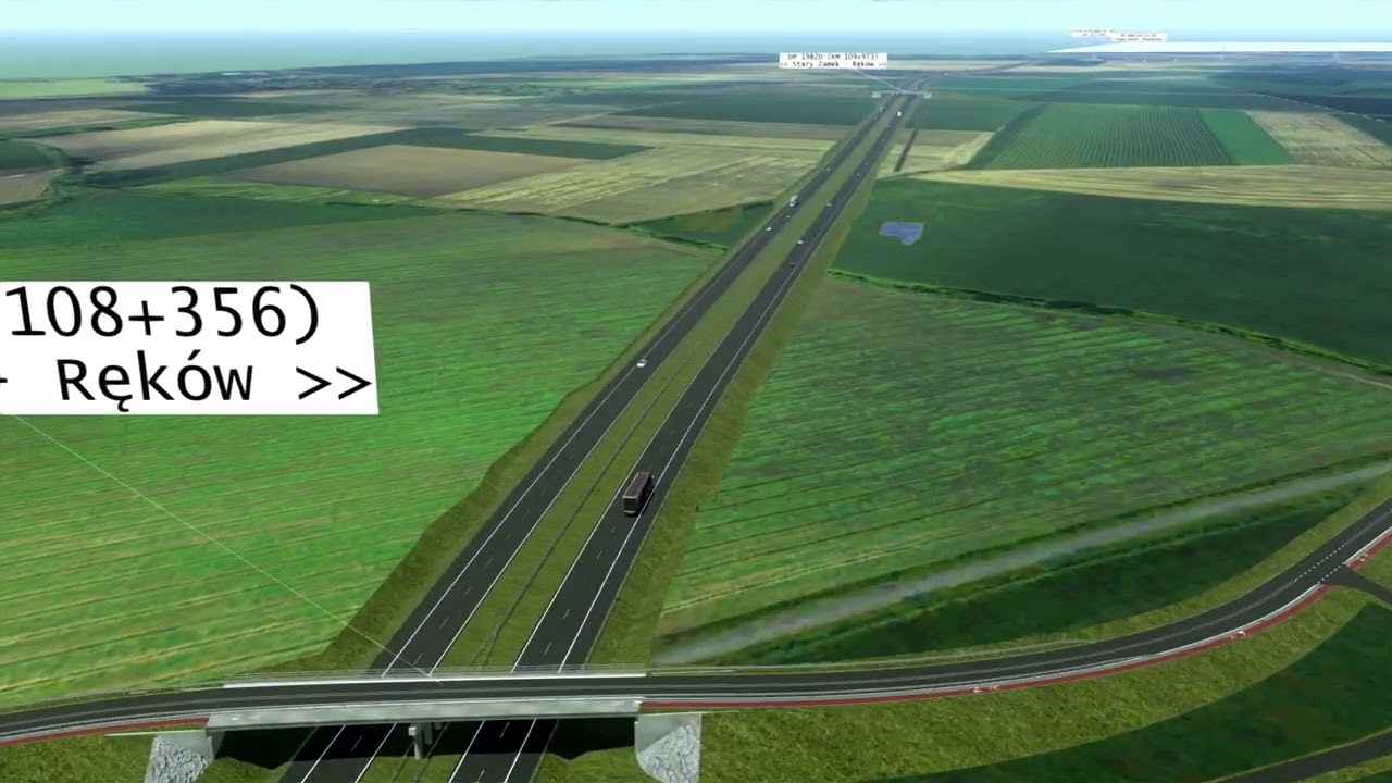 Jak będzie wyglądała droga S8 od Łagiewnik do węzła Kobierzyce Północ? Już teraz można to sprawdzić dzięki hasztag#Wizualizacji3D