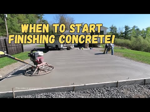When To Start Finishing Concrete - The 2 Ways I Check It