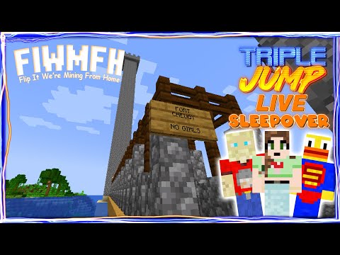 EPIC SLEEPOVER in Minecraft! | TripleJump Live