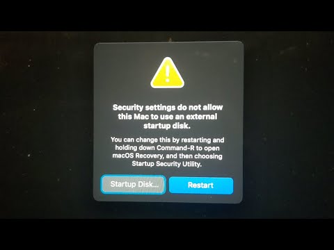 Security Settings do not allow this Mac to use an external startup disk  SOLVED 2021