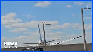 Video: United flight clips light pole before landing at Newark airport | NewsNation Prime