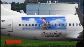 ✈✈「Thanks Namie AMURO JET」安室奈美恵『ラストライブコンサート』成田～沖縄チャーターフライトNARITA RWY34R 成田空港