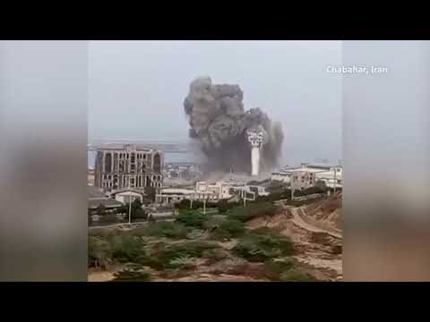 Video Thumbnail: Huge plume of smoke rises over Iran's Chabahar port