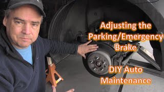 How to adjust the parking or emergency brake