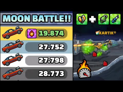 EXTREME MUSCLE CAR BATTLE ON MOON!! 🤯🔥 IN COMMUNITY SHOWCASE - Hill Climb Racing 2