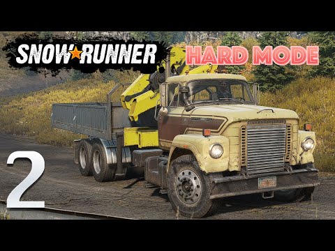SnowRunner Hard Mode [S01E02] Sight Seeing & First Task