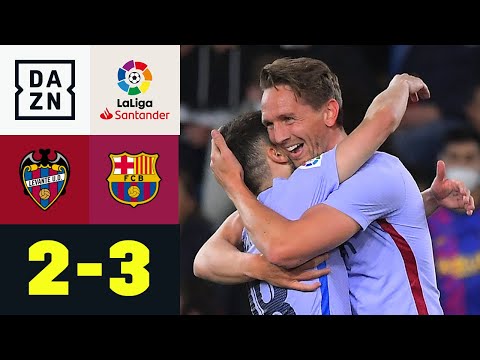 90.+2! De Jong führt Barca gegen Kellerkind spät zum Sieg: Levante – Barcelona 2:3 | LaLiga | DAZN