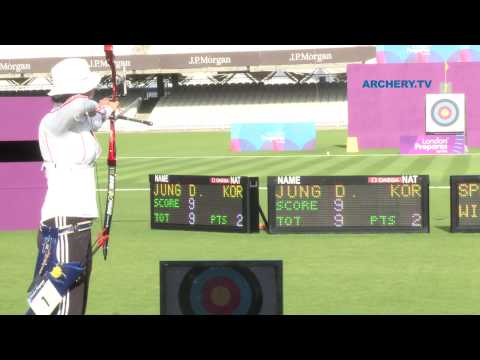 Justyna Mospinek v Jung Dasomi – recurve women's gold final | London 2012 Olympic Test Event