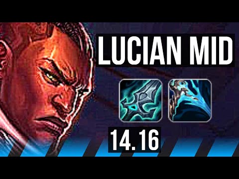LUCIAN vs YASUO (MID) | 8/1/7, Legendary | EUW Challenger | 14.16