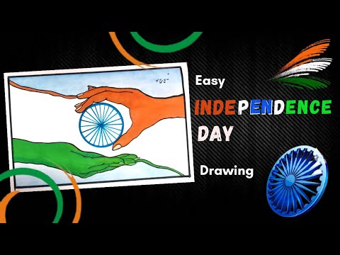 Easy INDEPENDENCE DAY Drawing | Art with AVIRAL #75thIndependenceDay #India