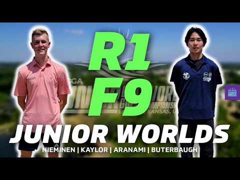 2025 PDGA Junior Disc Golf World Championships | R1F9 | Nieminen, Kaylor, Aranami, Buterbaugh | MJ18