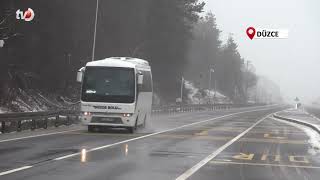 Bolu Dağı'nda Hafif Kar Yağışı ve Sis Etkili Oluyor