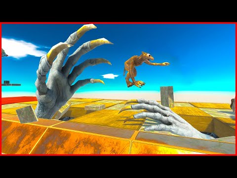 CROSS the  CURSE SCOURGE HAND and COLLAPSIBLE BRIDGE - Animal Revolt Battle Simulator