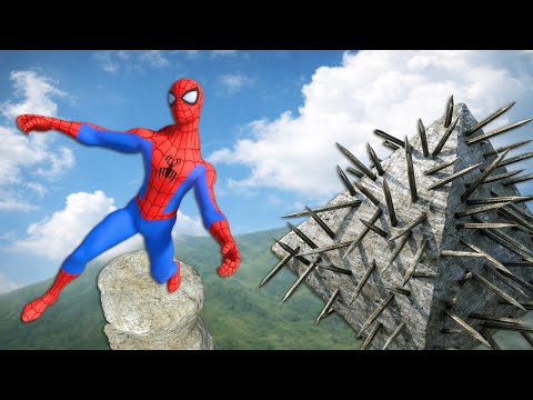 Spike Trap Fails! Spider Man Ragdoll Insane Physics Test