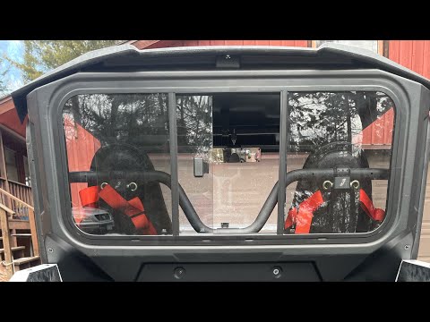 Yamaha Rmax 1000 2 OEM glass rear sliding windshield install and review