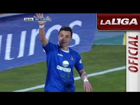 Gol de Colunga (1-0) en el Getafe CF - Real Zaragoza - HD