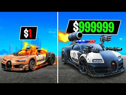 $1 to $1,000,000 Police Bugatti in GTA!