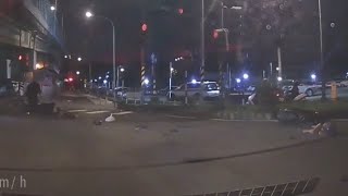 【車禍影片】闖紅燈撞綠燈直行（2025.10.26 新北市板橋區大觀路三段50巷