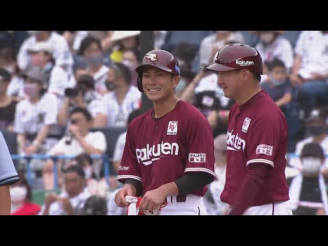 【6回表】本日マルチ安打!! イーグルス・岡島豪郎 今季初打点となるタイムリーを放つ!! 2022年7月3日 千葉ロッテマリーンズ 対 東北楽天ゴールデンイーグルス