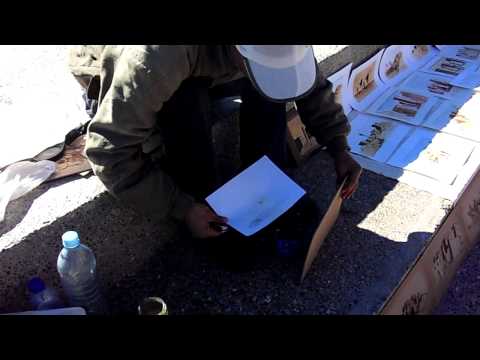 Fertal Lahcen street artist in Ouarzazate, Morocco