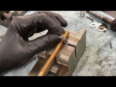 2712.  Repairing the gear on the Artophone winding crank mechanism #shorts￼