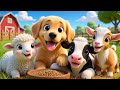 Learn Animal Sounds Playing Eating Time With Farm Animals For Kids
