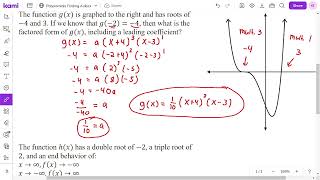 Download the video "Writing Polynomial Functions In Factored Form (Finding an a-value)"