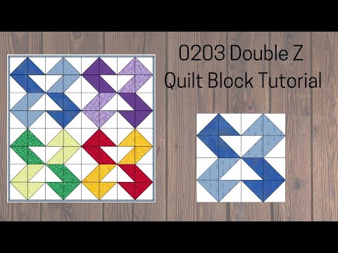 0203 Double Z Quilt Block Tutorial | Block of the Day 2023 | Rotary Cutting | AccuQuilt