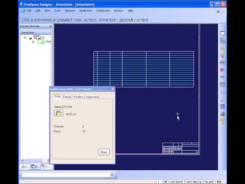 SolidGenius: Excel Import to Creo E/D Annotation