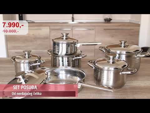 Set posuđa od nerđajućeg čelika