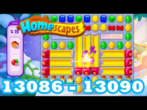 Homescapes Level 13086 - 13090 HD 3 - match puzzle Gameplay | android | IOS | 13087 | 13088 | 13089